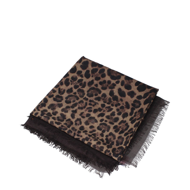 Valentino Garavani Brown Cashmere Foulards Valentino Garavani