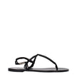 Isabel Marant Black Leather Flip-Flop Sandals Isabel Marant