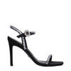Stuart Weitzman Black Satin Stiletto Heels Sandals Stuart Weitzman