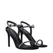 Stuart Weitzman Black Satin Stiletto Heels Sandals Stuart Weitzman