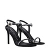 Stuart Weitzman Black Satin Stiletto Heels Sandals Stuart Weitzman