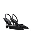 Stuart Weitzman Black Satin Stiletto Heels Sandals Stuart Weitzman