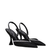 Stuart Weitzman Black Satin Stiletto Heels Sandals Stuart Weitzman