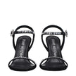 Stuart Weitzman Black Satin Stiletto Heels Sandals Stuart Weitzman