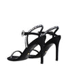 Stuart Weitzman Black Satin Stiletto Heels Sandals Stuart Weitzman