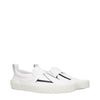 Valentino Garavani White Fabric Slip-On Loafers Valentino Garavani