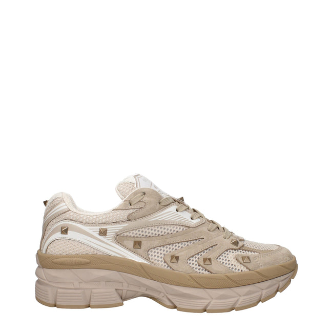 Valentino Garavani Beige Fabric Low Tops Valentino Garavani