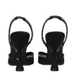 Stuart Weitzman Black Satin Stiletto Heels Sandals Stuart Weitzman