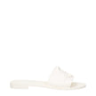 Moncler White Cotton Slippers Sandals Moncler