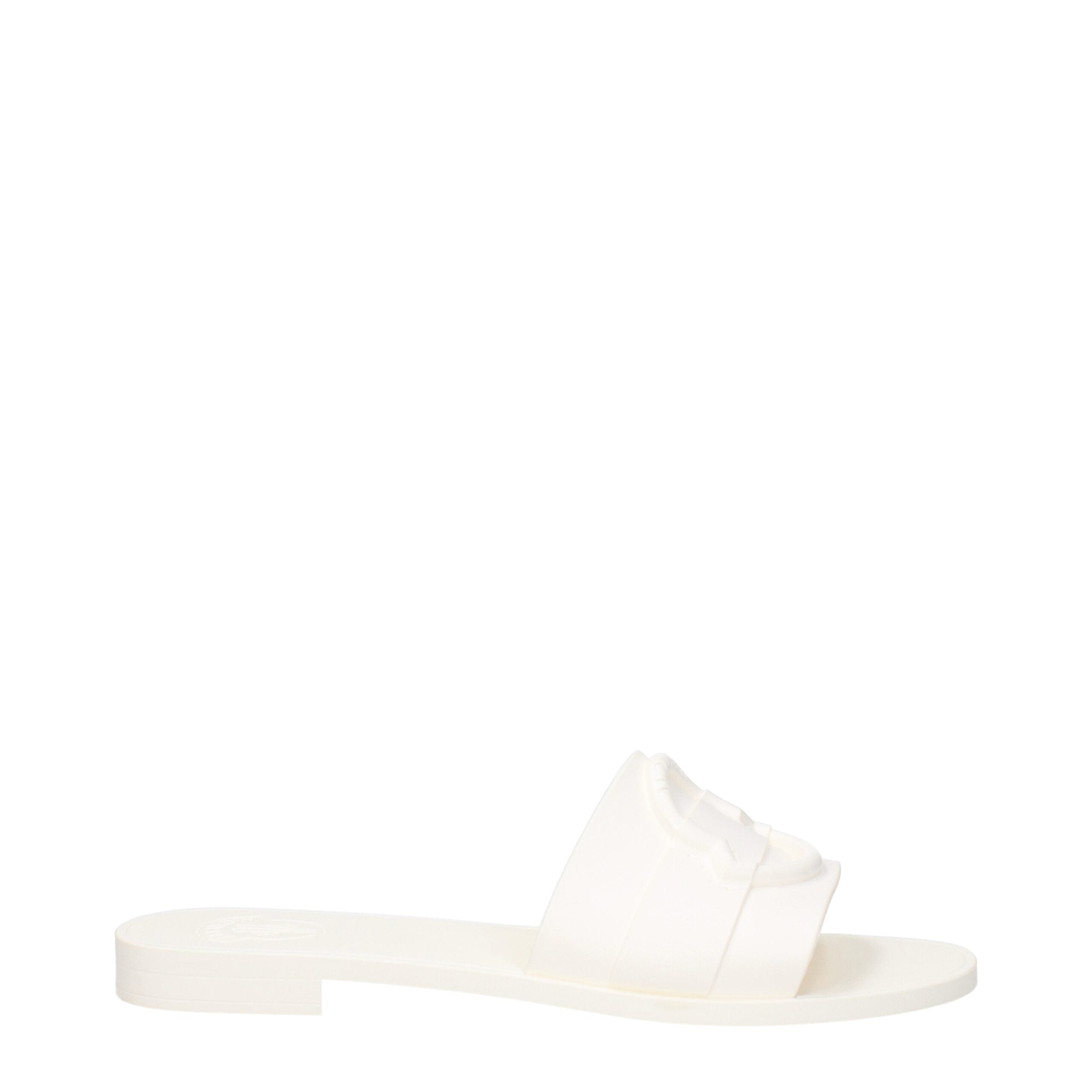 Moncler White Cotton Slippers Sandals Moncler