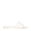 Moncler White Cotton Slippers Sandals Moncler