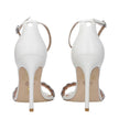 Stuart Weitzman White Leather Stiletto Heels Sandals Stuart Weitzman