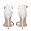 Stuart Weitzman White Leather Stiletto Heels Sandals Stuart Weitzman