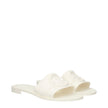 Moncler White Cotton Slippers Sandals Moncler