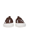Valentino Garavani Brown Fabric Slip-On Loafers Valentino Garavani
