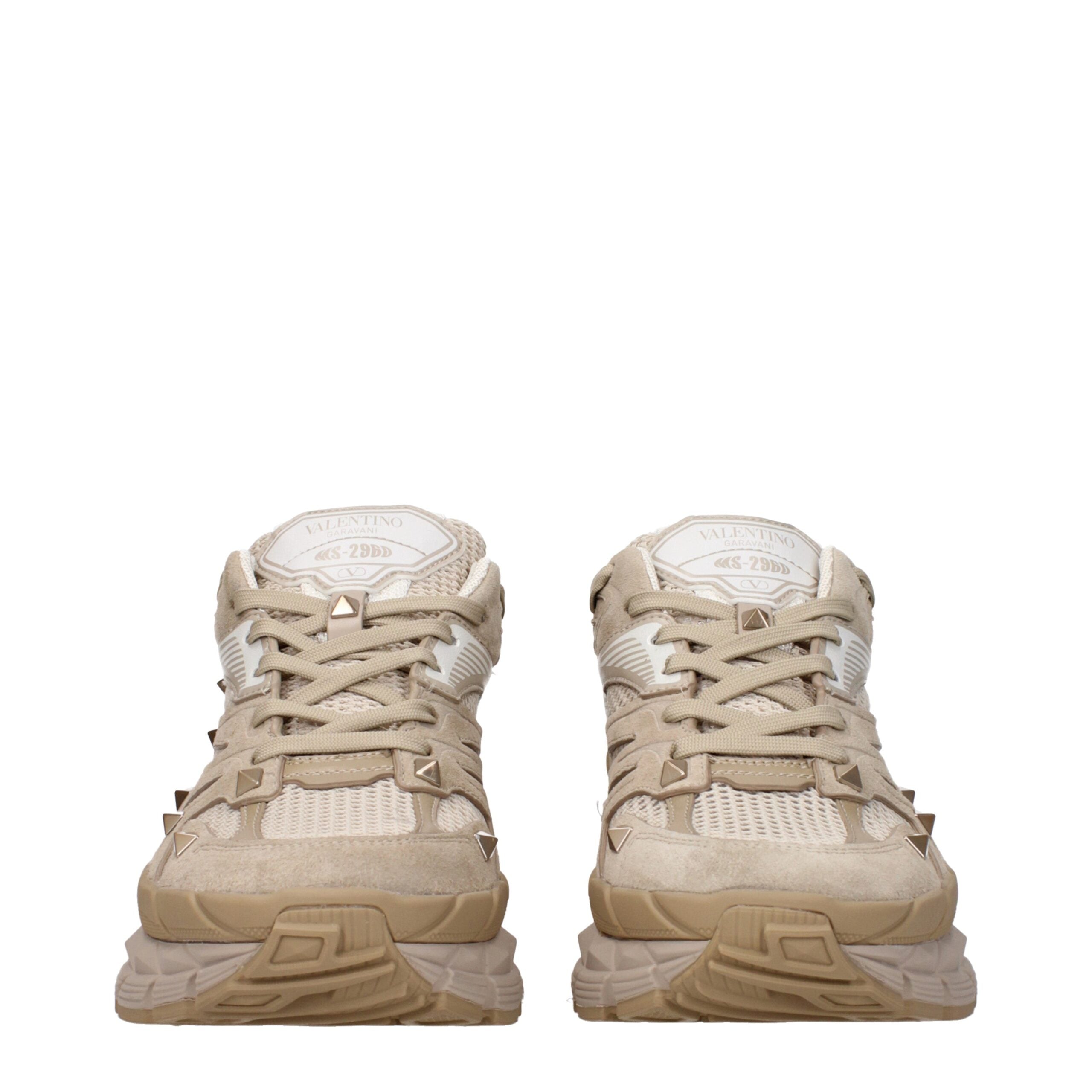 Valentino Garavani Beige Fabric Low Tops Valentino Garavani