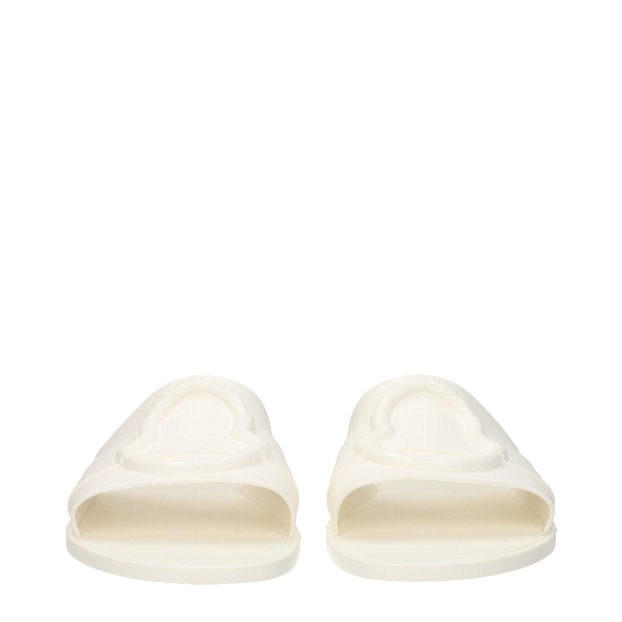 Moncler White Cotton Slippers Sandals Moncler