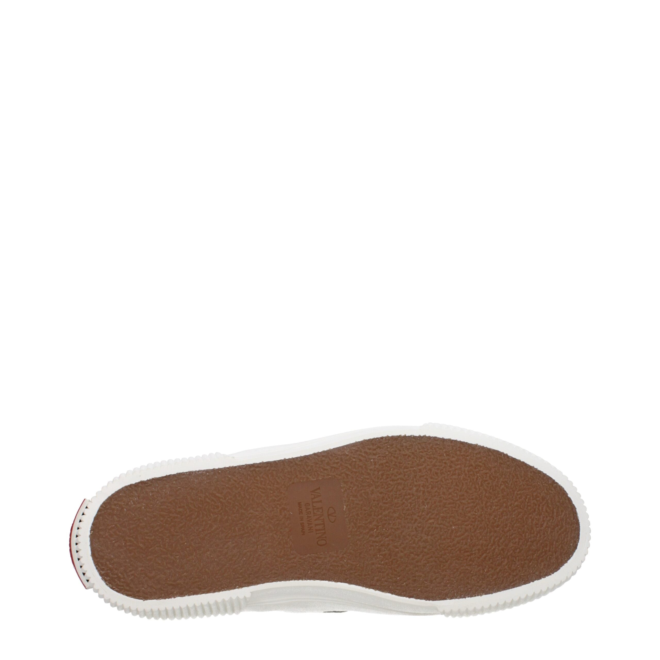 Valentino Garavani White Leather Slip-On Loafers Valentino Garavani