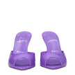 Christian Louboutin Purple Leather Wedges Sandals Christian Louboutin