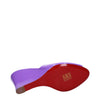 Christian Louboutin Purple Leather Wedges Sandals Christian Louboutin