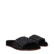 Chloé Black Leather Slippers Sandals Chloé