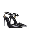 Dolce & Gabbana Black Leather Stiletto Heels Sandals Dolce & Gabbana