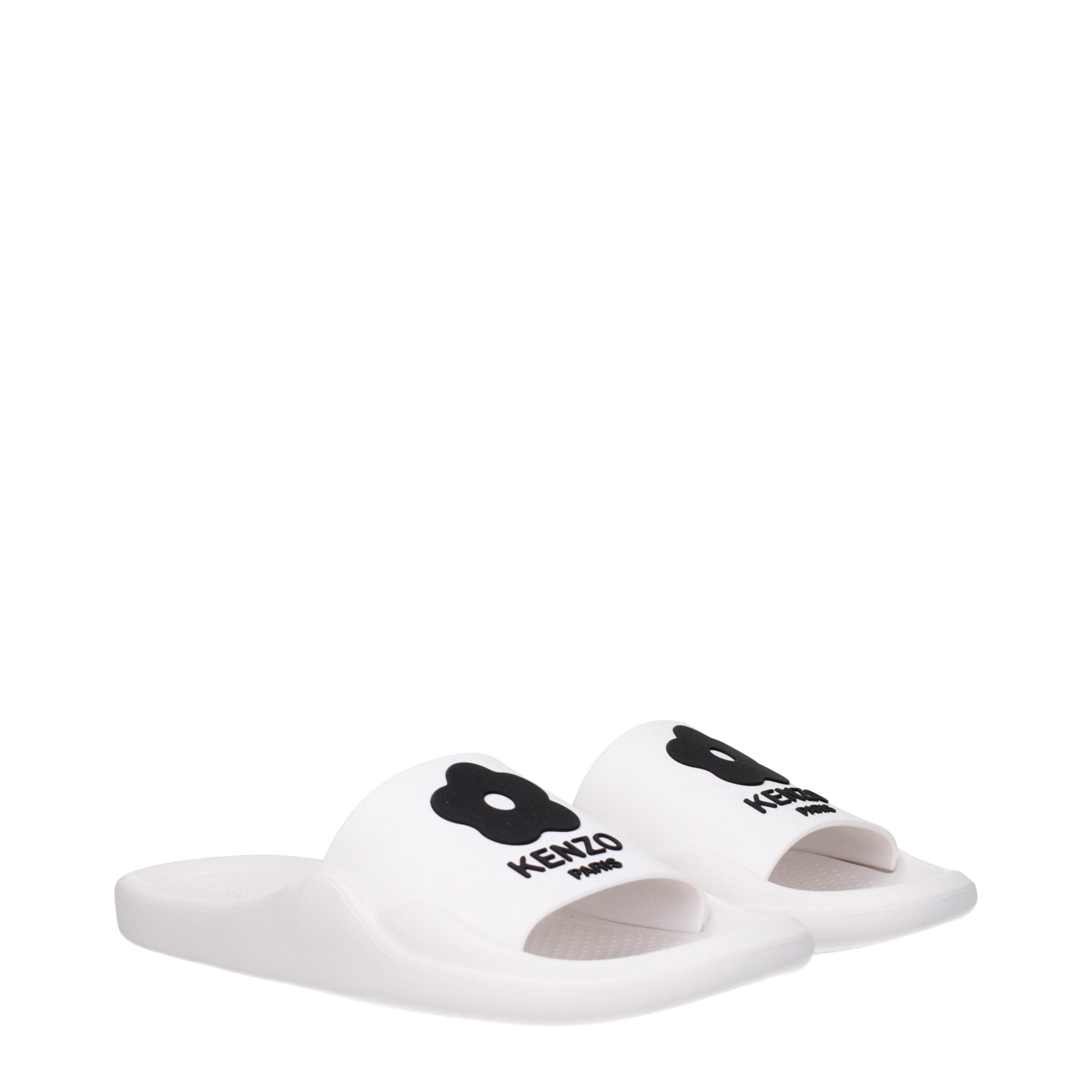 Kenzo White Cotton Slippers Sandals Kenzo