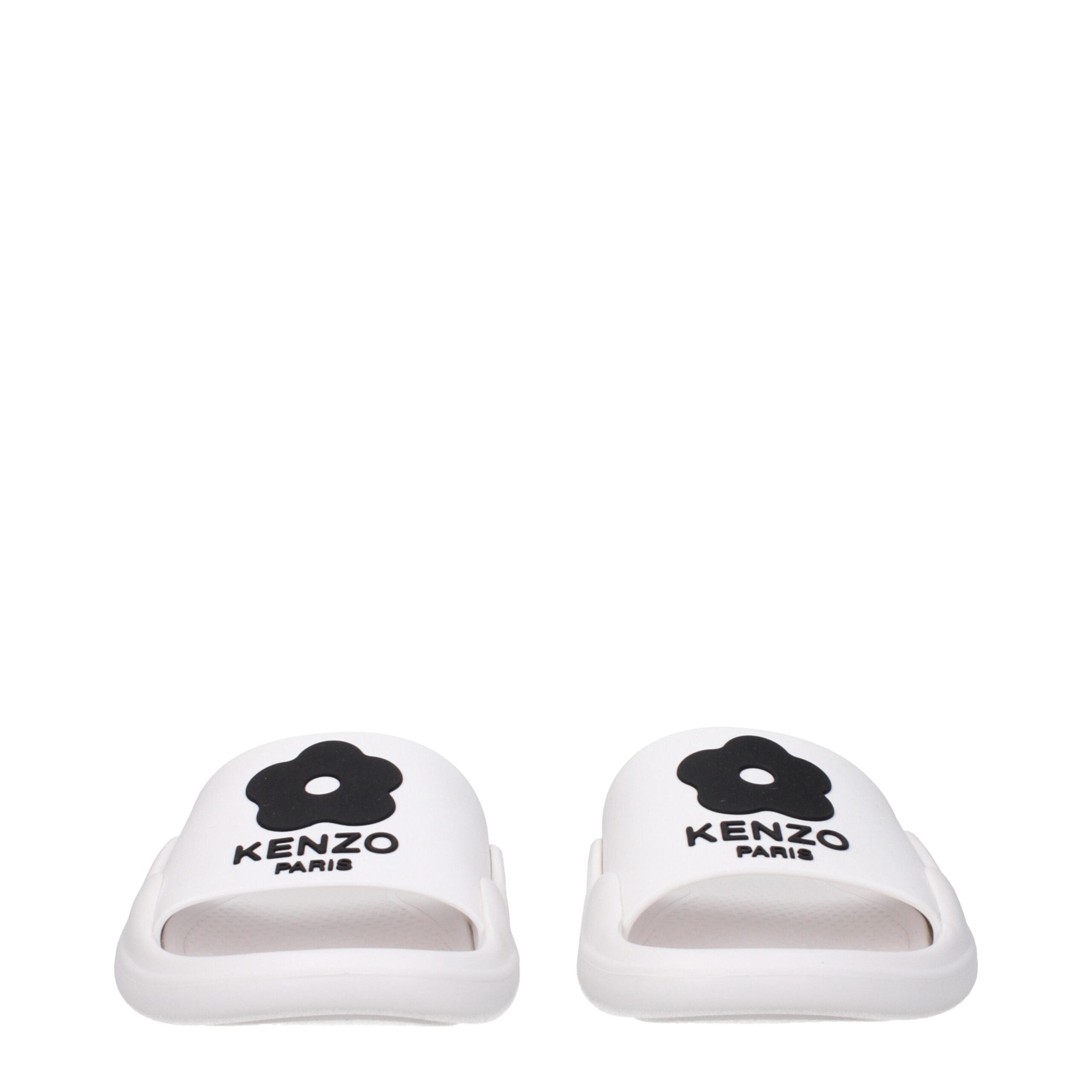 Kenzo White Cotton Slippers Sandals Kenzo