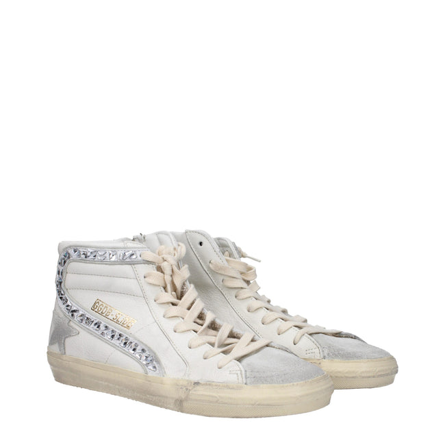 Golden Goose White Leather High Tops Golden Goose