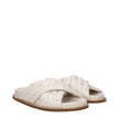 Fabiana Filippi Beige Leather Slippers Sandals Fabiana Filippi