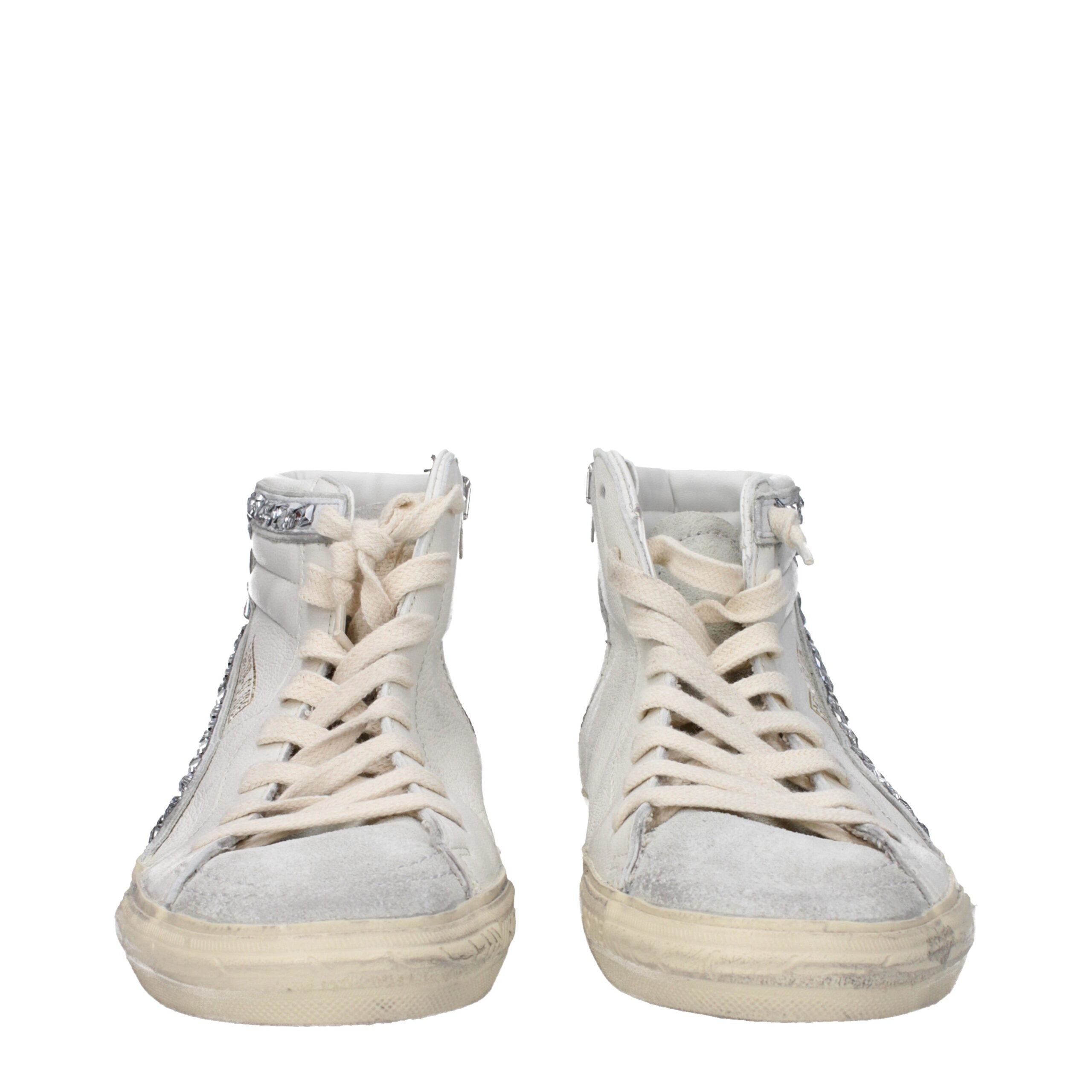 Golden Goose White Leather High Tops Golden Goose