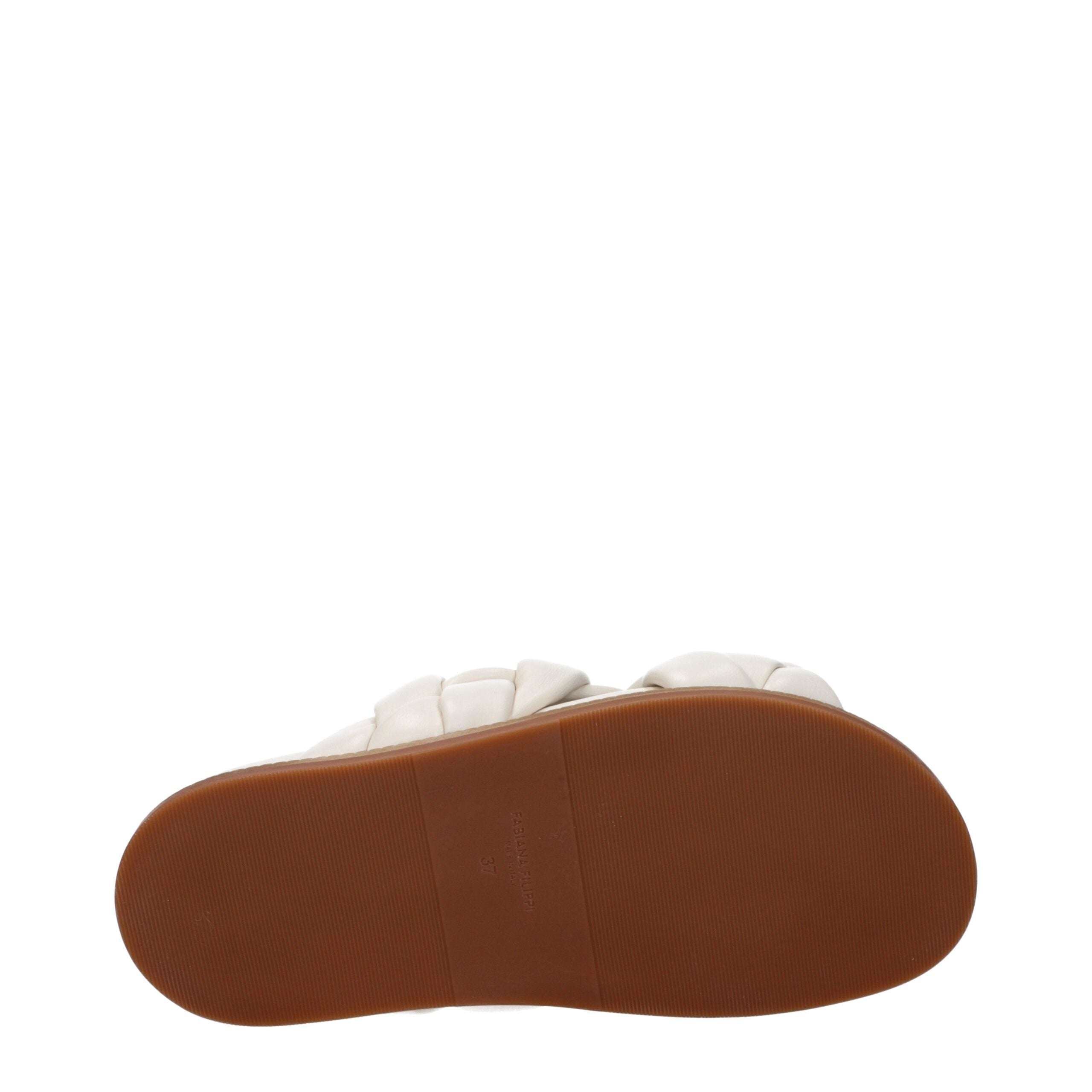 Fabiana Filippi Beige Leather Slippers Sandals Fabiana Filippi