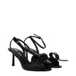 Prada Black Leather Stiletto Heels Sandals Prada