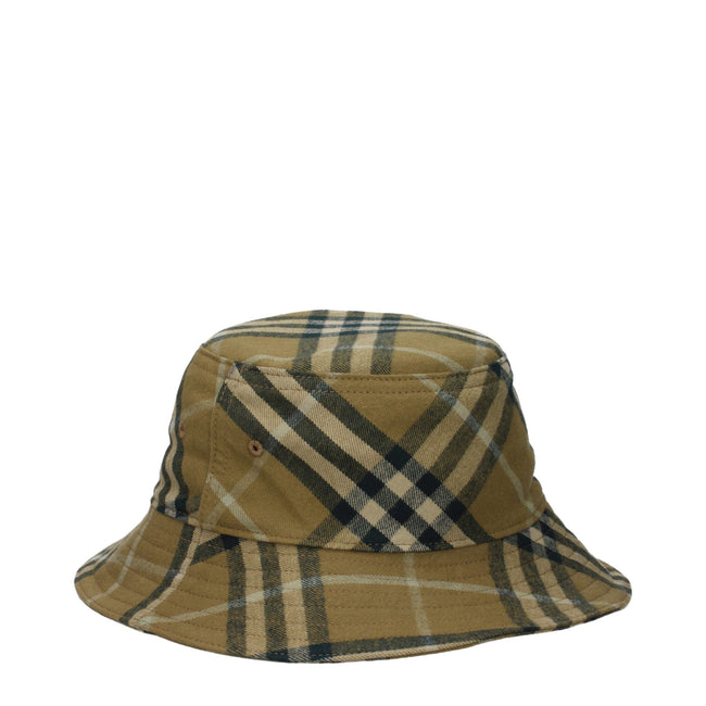 Burberry Green Cotton Bucket Hats Burberry