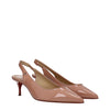 Christian Louboutin Pink Leather Mid Heel Pumps Christian Louboutin