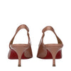 Christian Louboutin Pink Leather Mid Heel Pumps Christian Louboutin