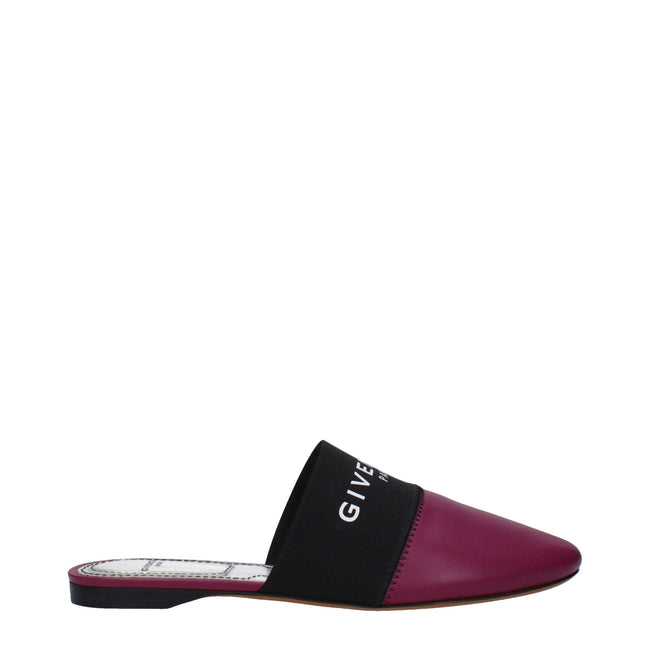 Givenchy Purple Leather Slippers Sandals Givenchy