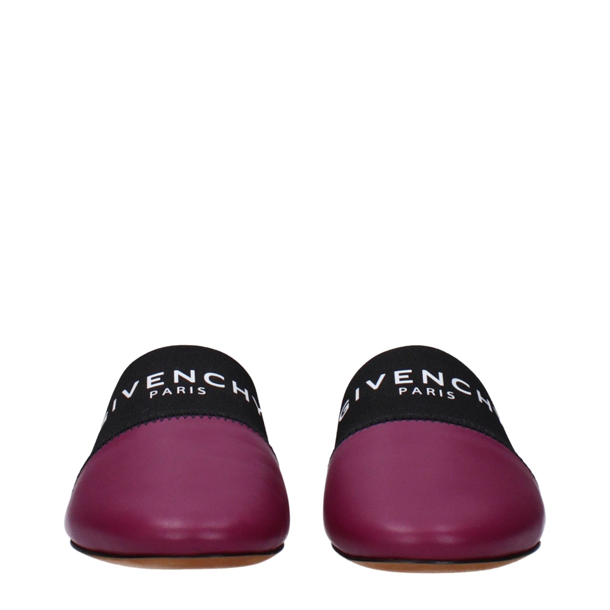 Givenchy Purple Leather Slippers Sandals Givenchy