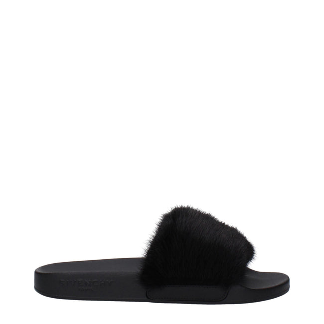 Givenchy Black Cotton Slippers Sandals Givenchy