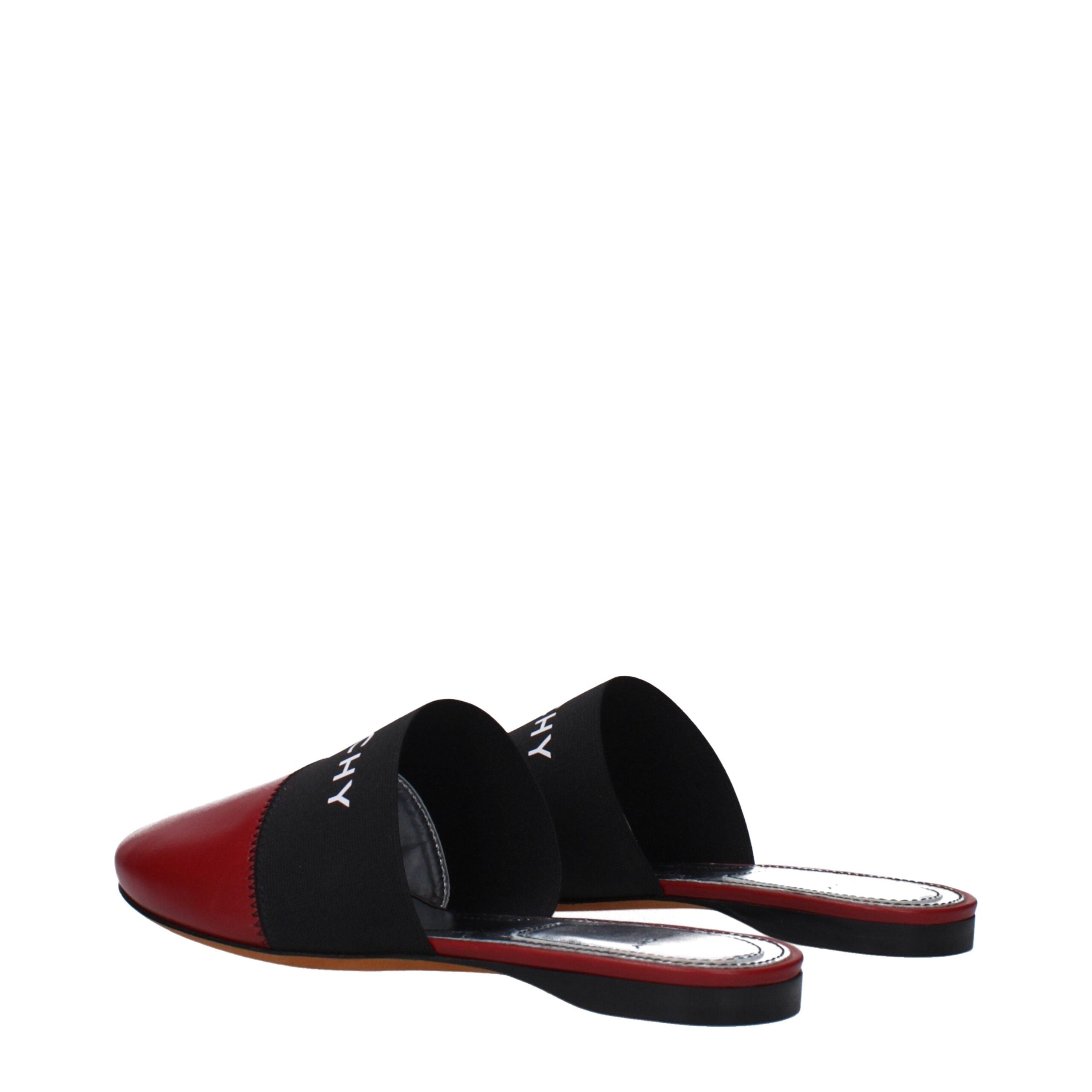 Givenchy Red Leather Slippers Sandals Givenchy