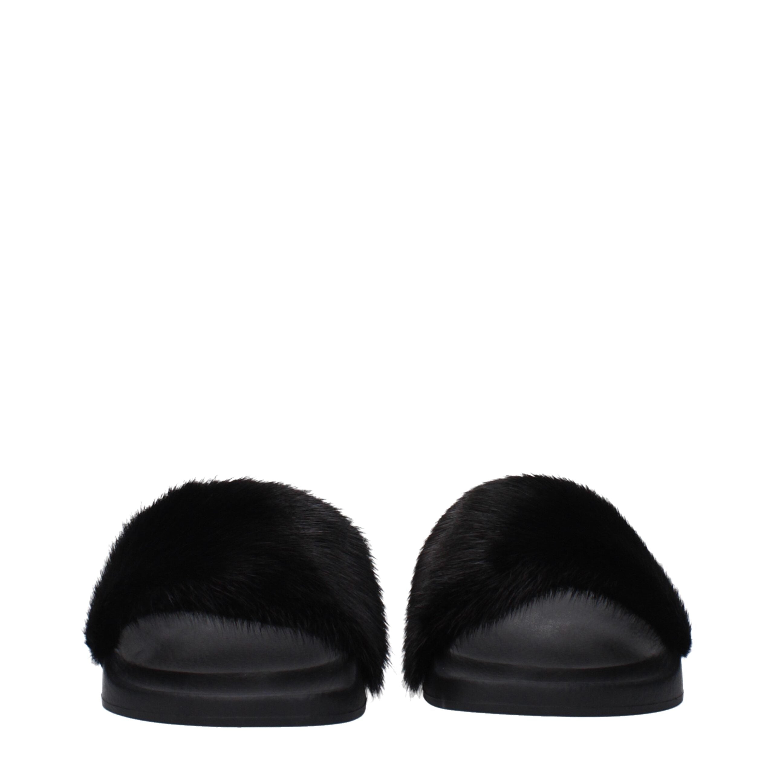 Givenchy Black Cotton Slippers Sandals Givenchy
