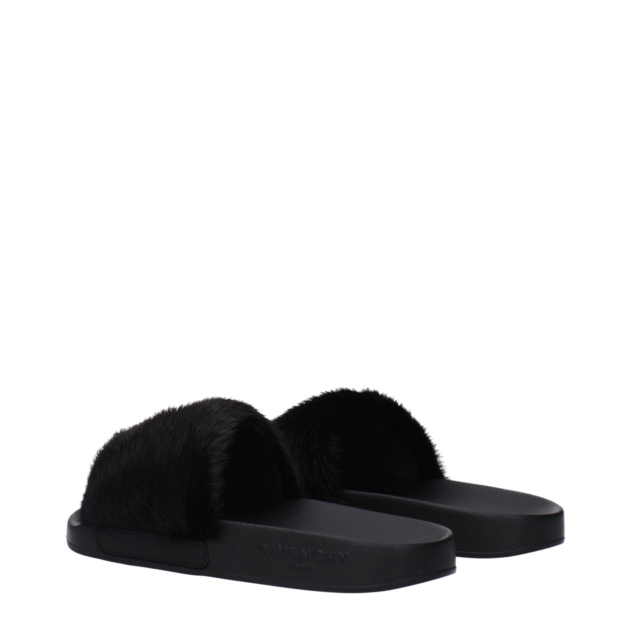 Givenchy Black Cotton Slippers Sandals Givenchy