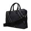 Burberry Gray Fabric Business And Laptop Bags Burberry