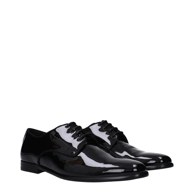 Dolce & Gabbana Black Leather Oxfords And Derbies Dolce & Gabbana