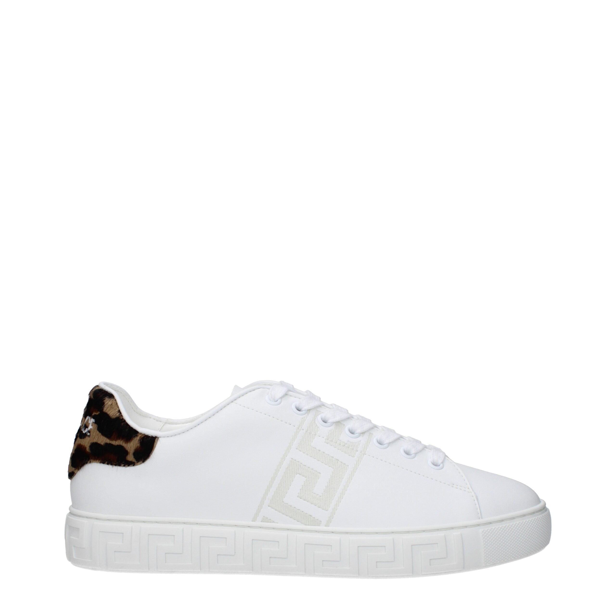 Versace White Leather Low Tops Versace