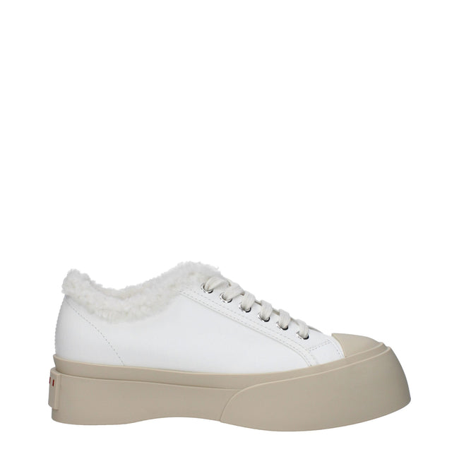 Marni White Leather Low Tops Marni