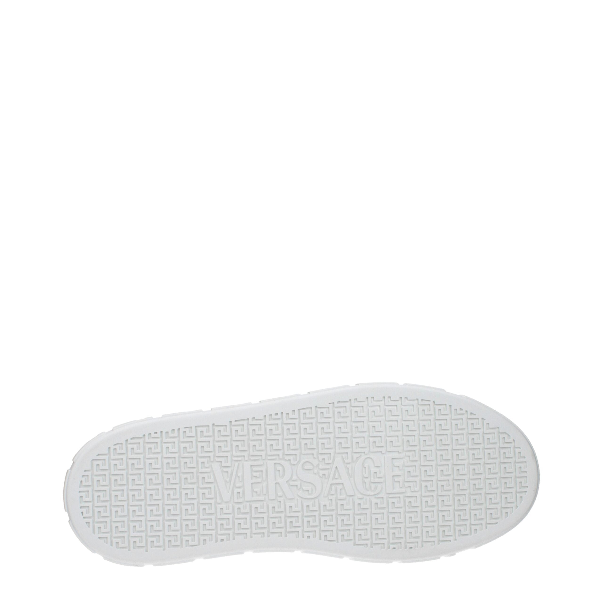 Versace White Leather Low Tops Versace