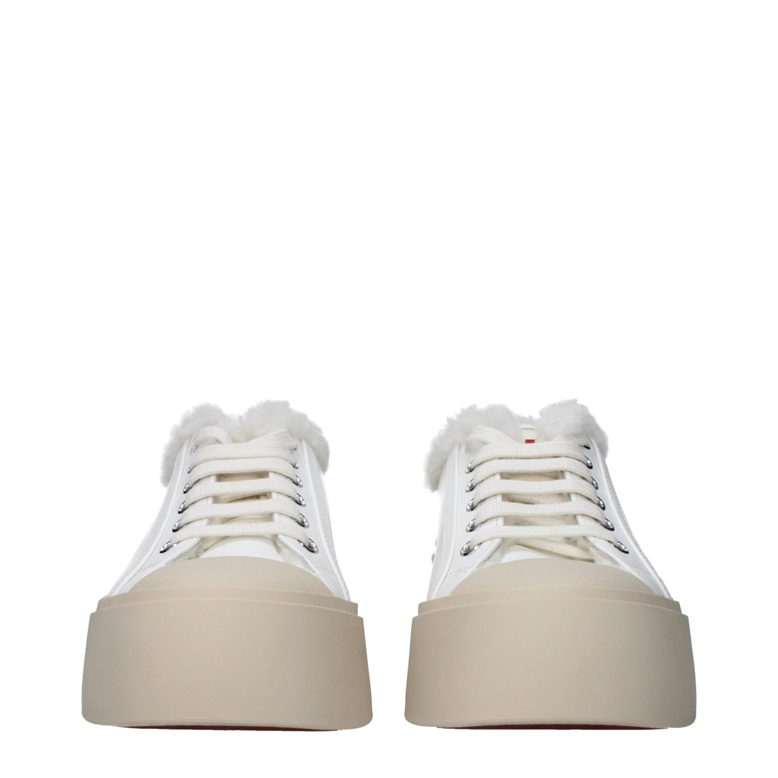 Marni White Leather Low Tops Marni