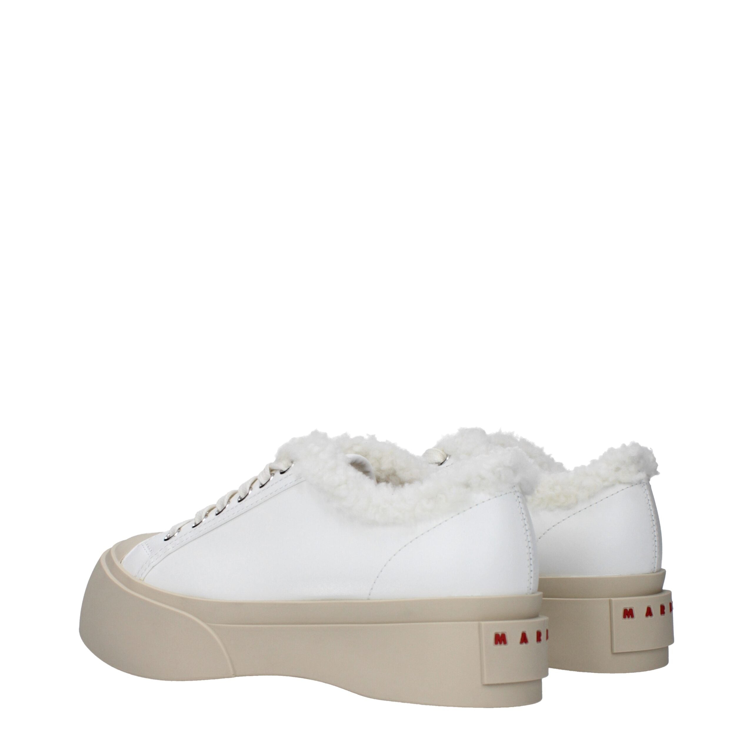 Marni White Leather Low Tops Marni