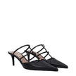 Valentino Garavani Black Leather Flat Sandals Valentino Garavani